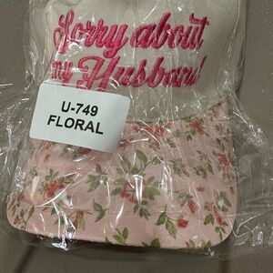 Floral Pink and Cream Cap